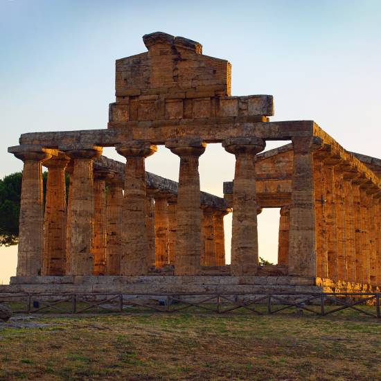 Mozzarella cheese and Greek Temples in Paestum